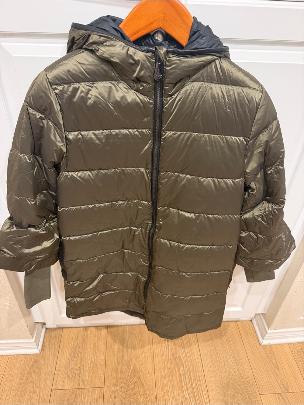 Alp N Rock Olive Green Hooded Puffer Jacket